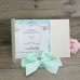 Gate Fold Invitation Card with Lace Decoration Wedding Card with Ribbon Bow